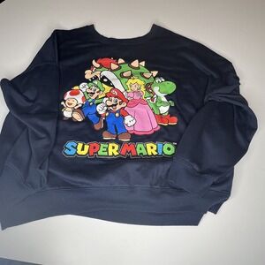 Super Mario Nintendo Women's Sweatshirt Size Large, Luigi, Princess, Peach